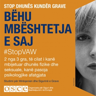 #StopVAW She is counting on you Banner Albania