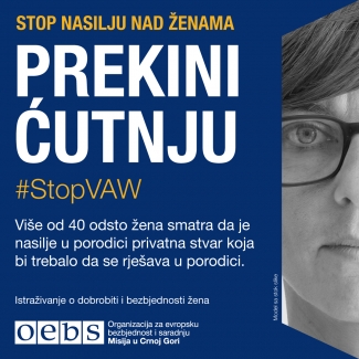 #StopVAW Banner End The Silence MNE