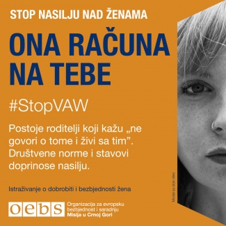 #StopVAW She Is Counting On You Banner MNE